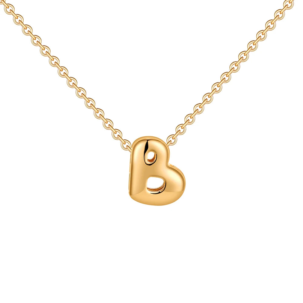Poppy Pendant Initial Necklace