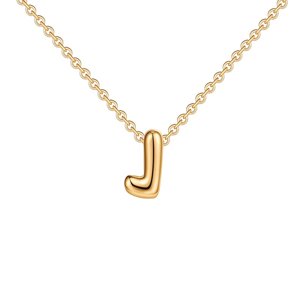 Poppy Pendant Initial Necklace
