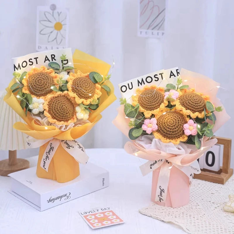 Knitted Sunflower Bouquet
