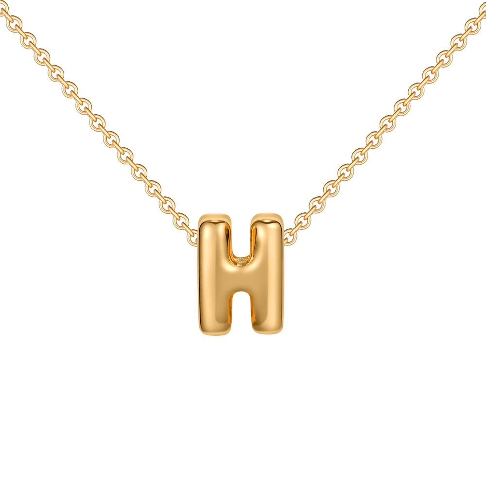 Poppy Pendant Initial Necklace