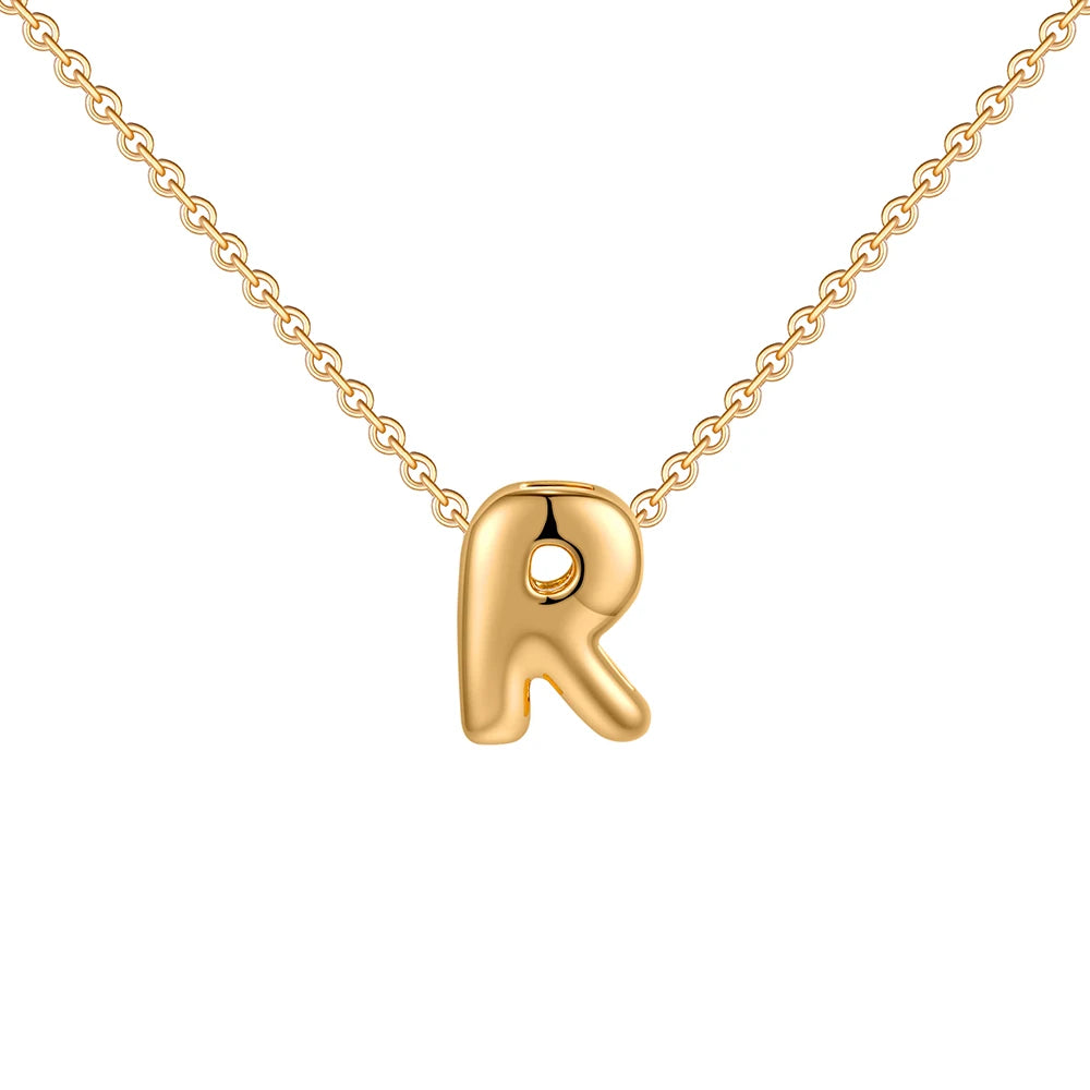 Poppy Pendant Initial Necklace
