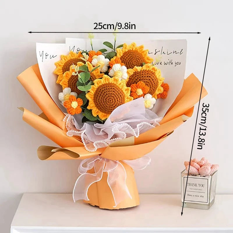 Knitted Sunflower Bouquet