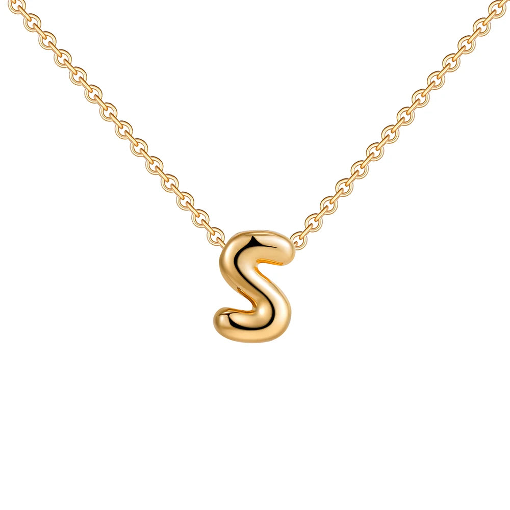 Poppy Pendant Initial Necklace