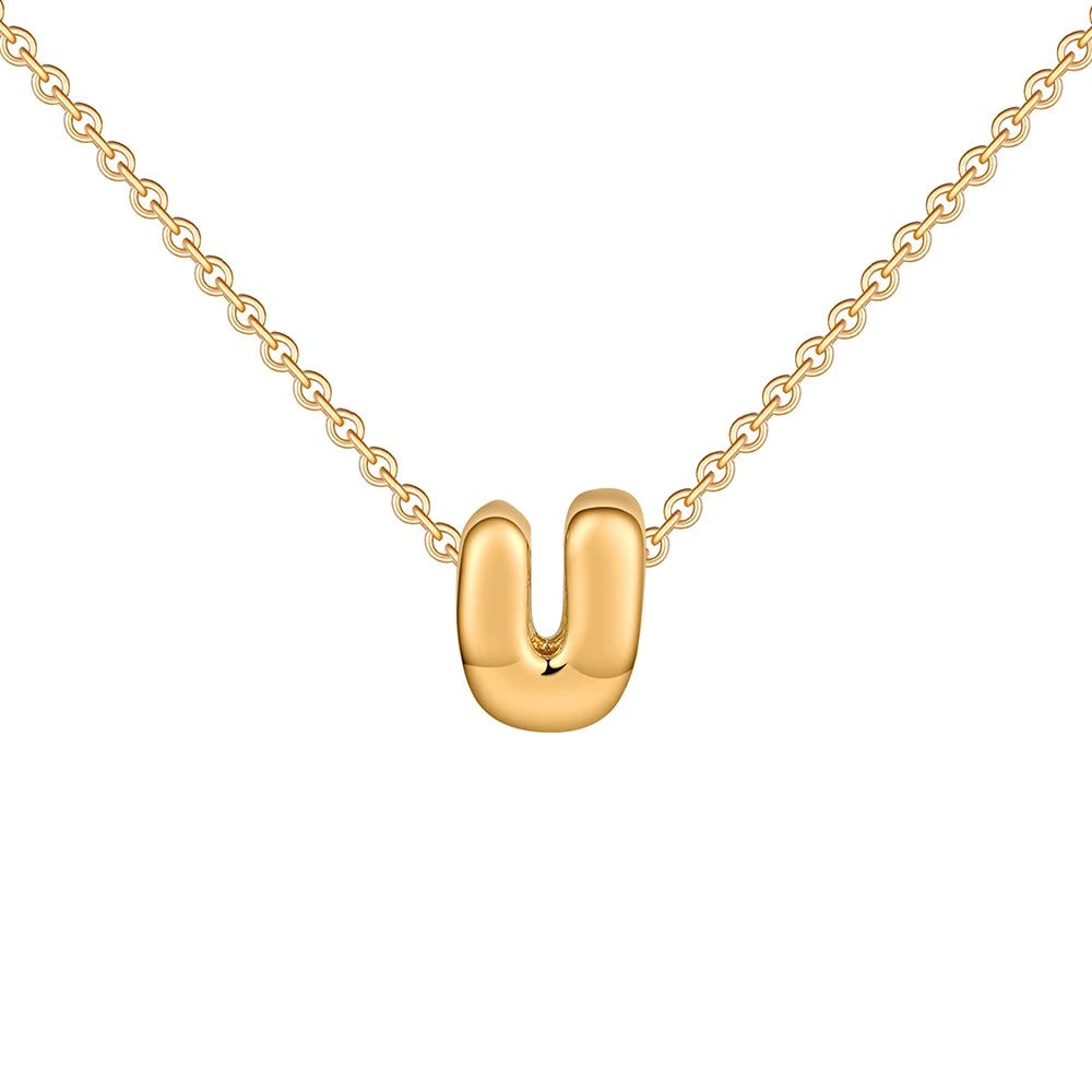 Poppy Pendant Initial Necklace