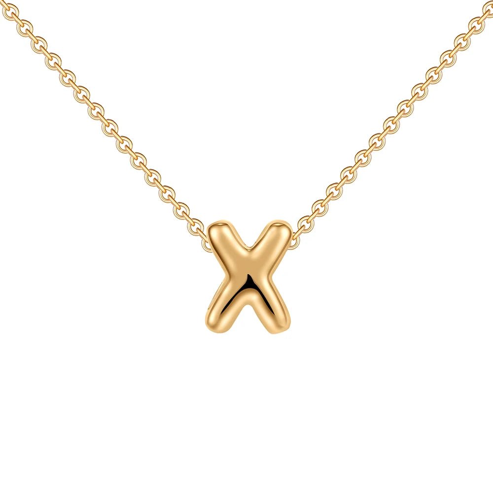 Poppy Pendant Initial Necklace