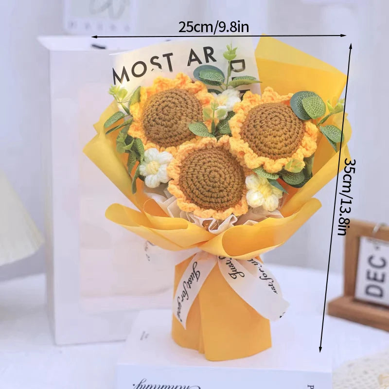 Knitted Sunflower Bouquet