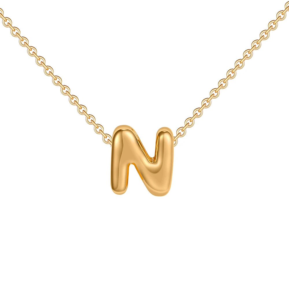Poppy Pendant Initial Necklace