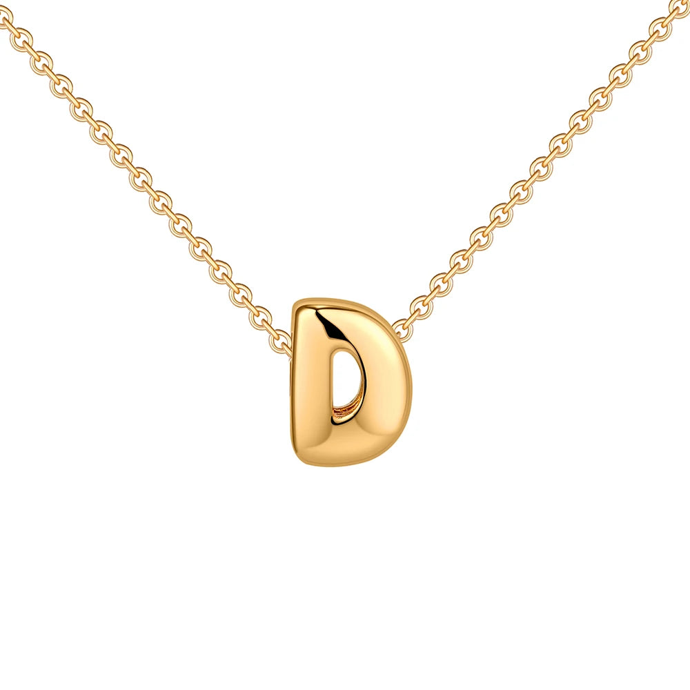 Poppy Pendant Initial Necklace