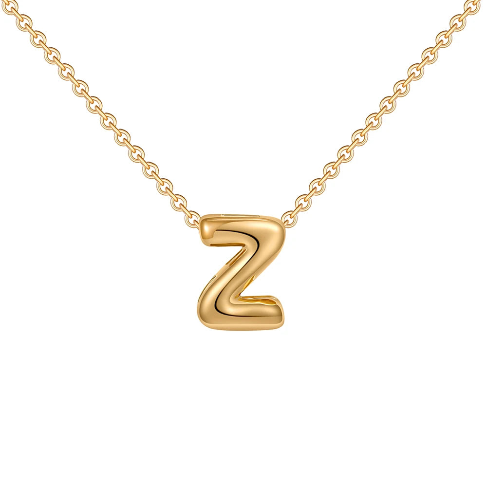 Poppy Pendant Initial Necklace
