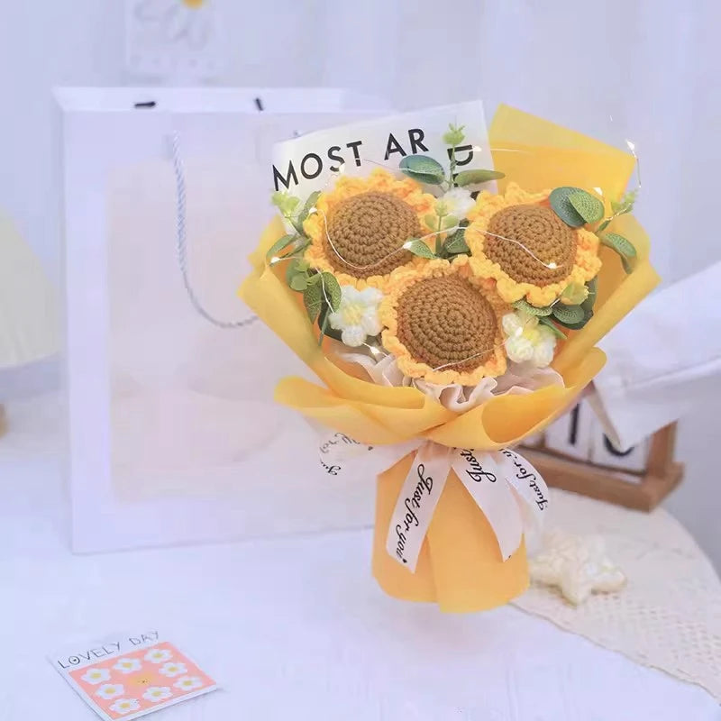Knitted Sunflower Bouquet
