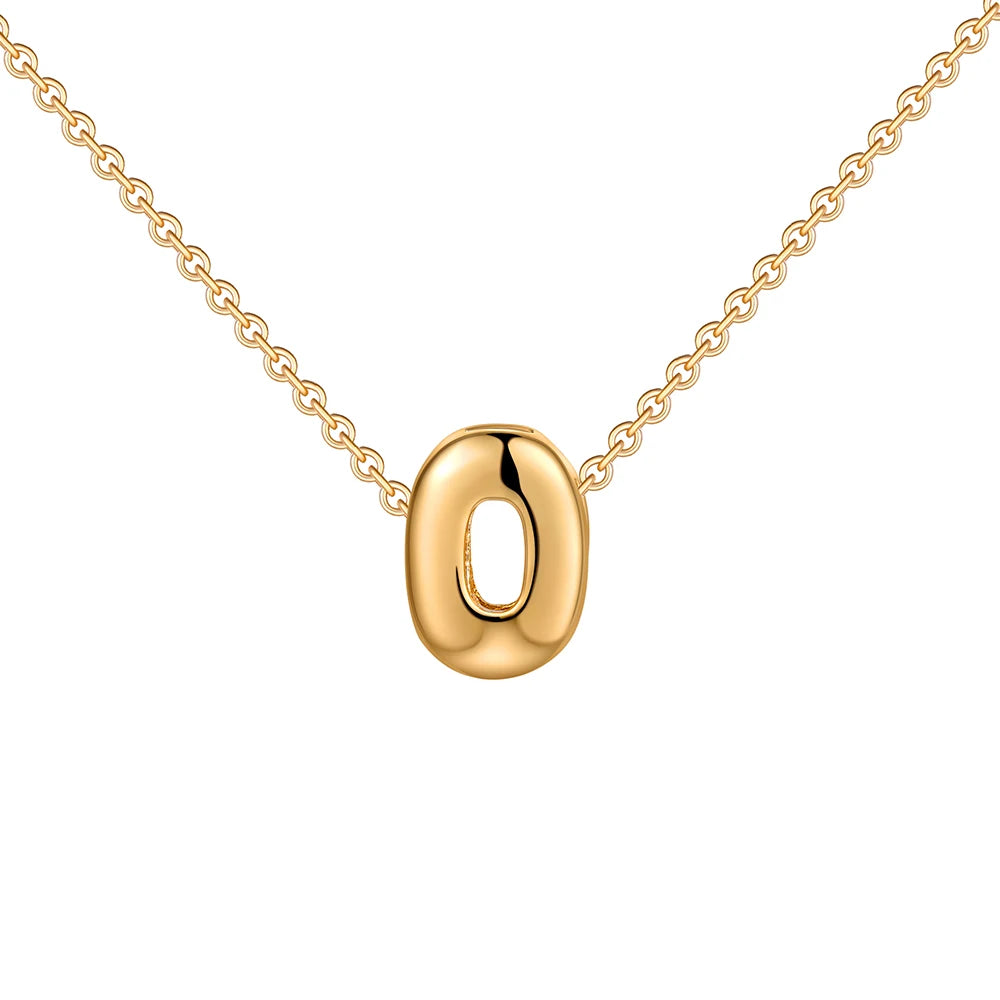 Poppy Pendant Initial Necklace