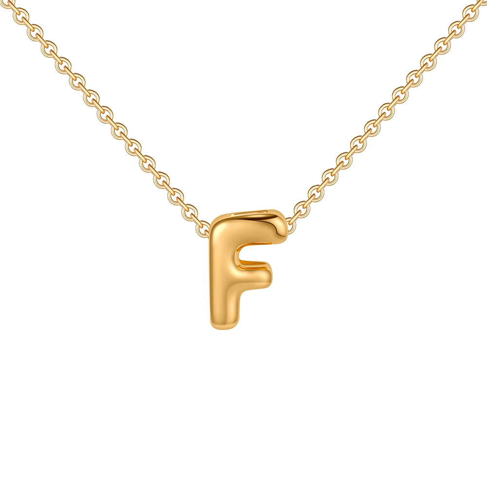Poppy Pendant Initial Necklace