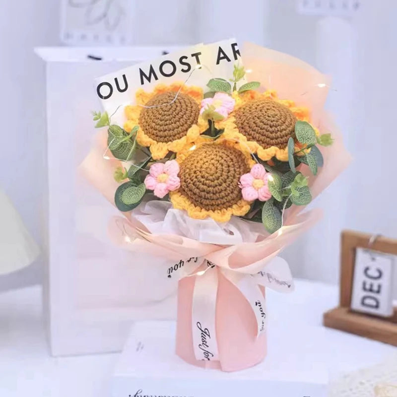 Knitted Sunflower Bouquet