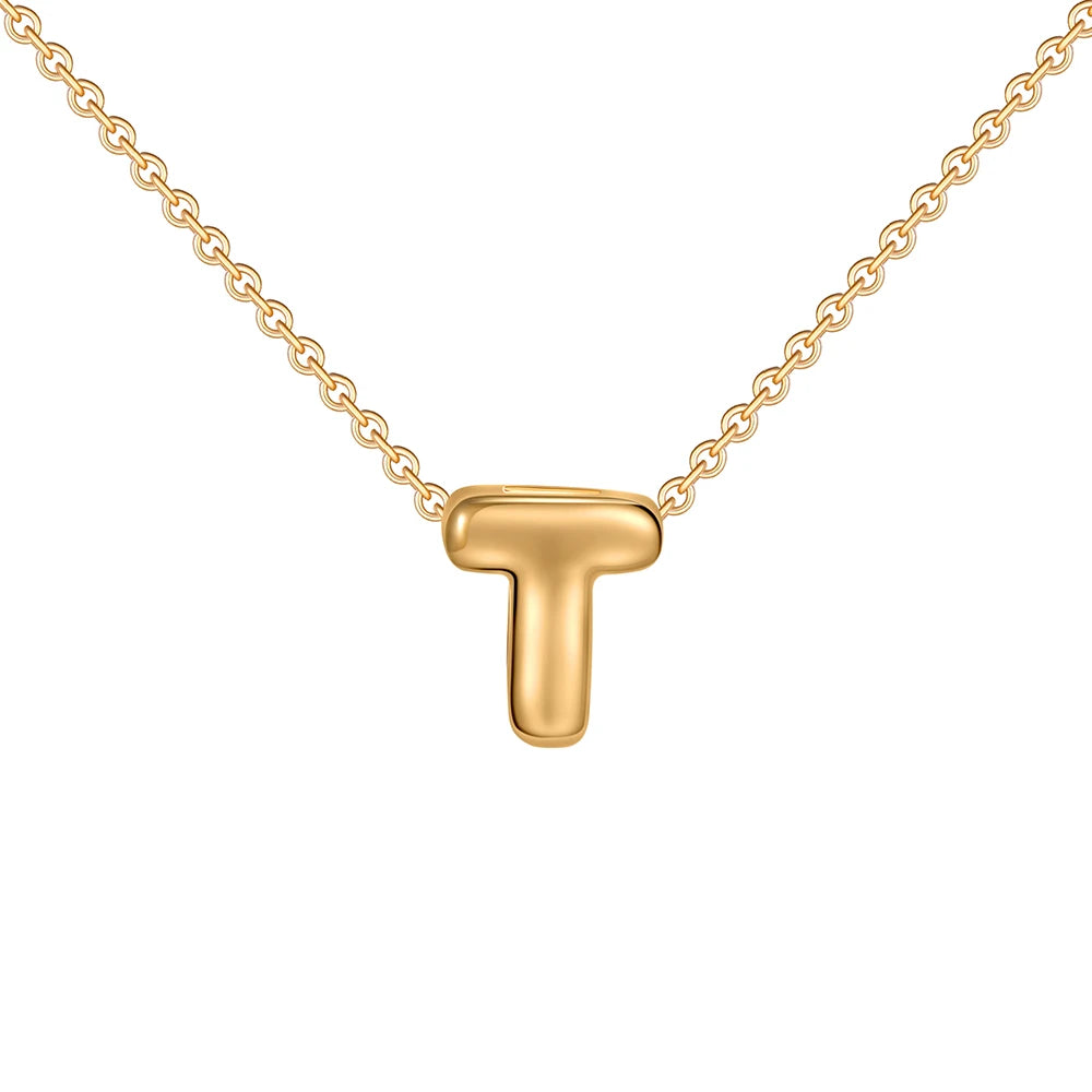 Poppy Pendant Initial Necklace