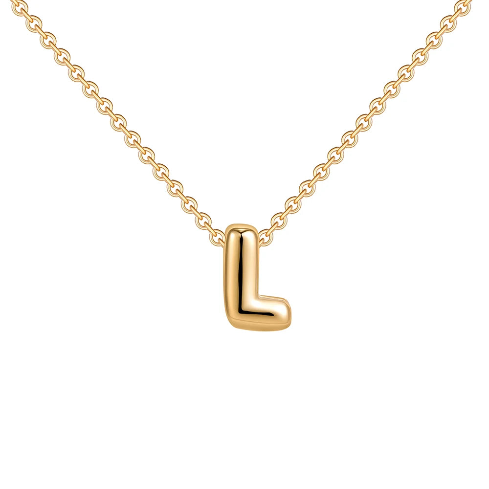 Poppy Pendant Initial Necklace