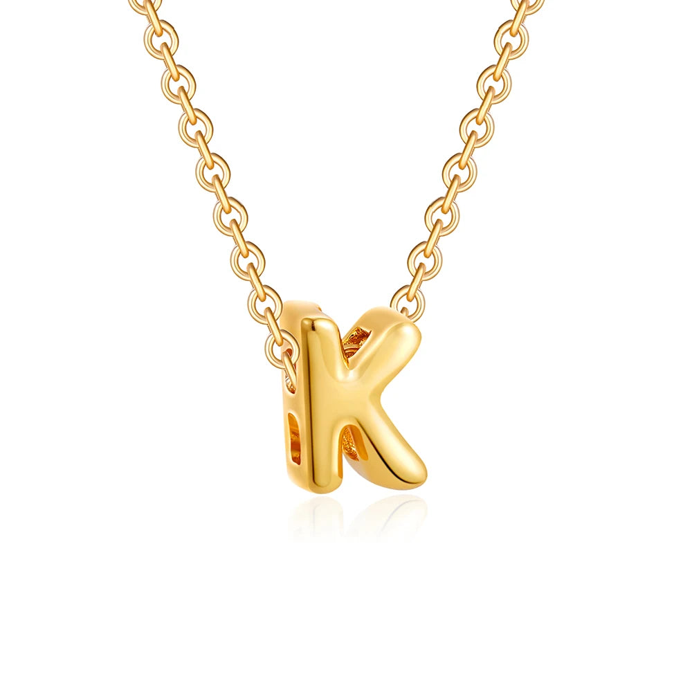 Poppy Pendant Initial Necklace