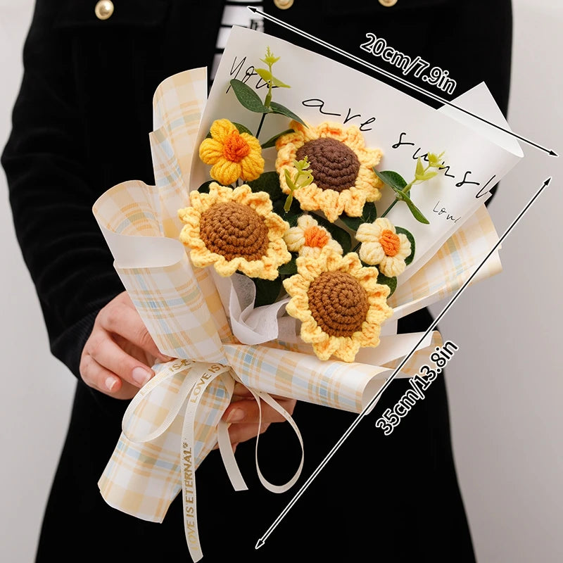 Knitted Sunflower Bouquet