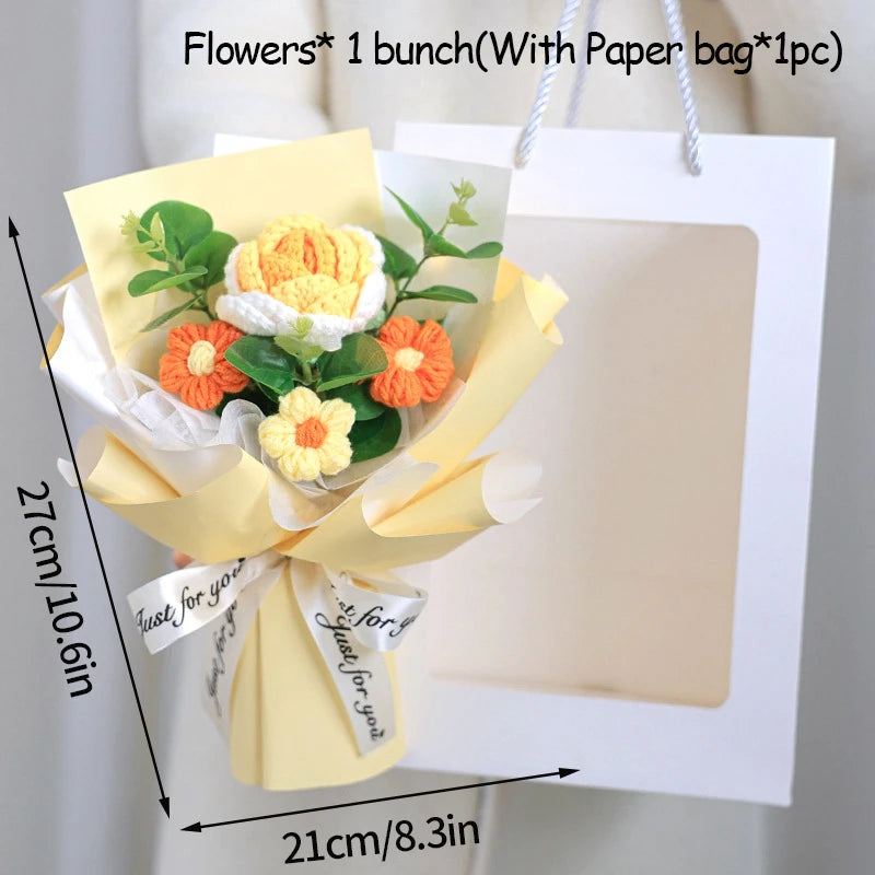Knitted Sunflower Bouquet