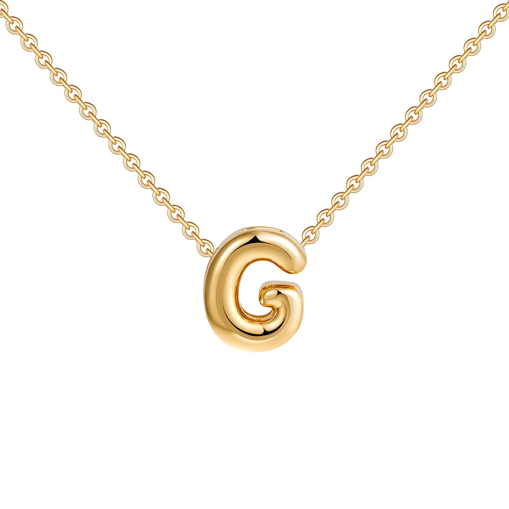 Poppy Pendant Initial Necklace
