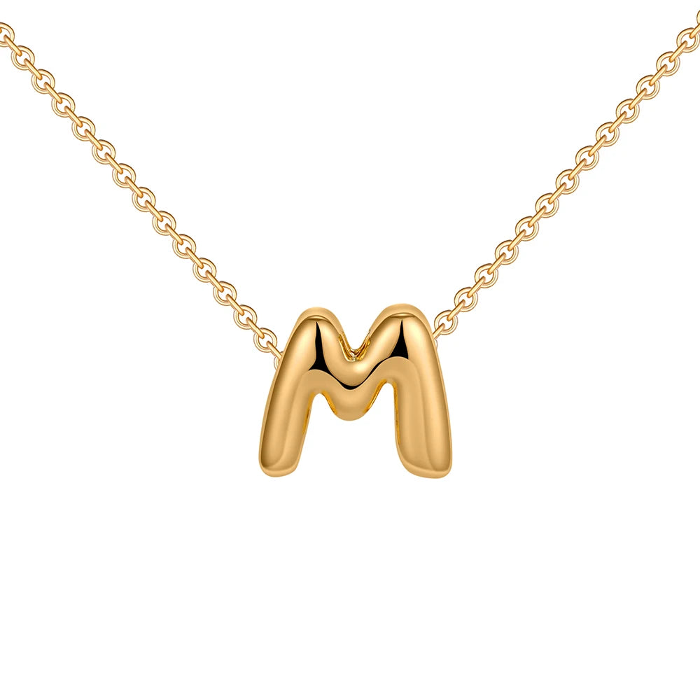 Poppy Pendant Initial Necklace