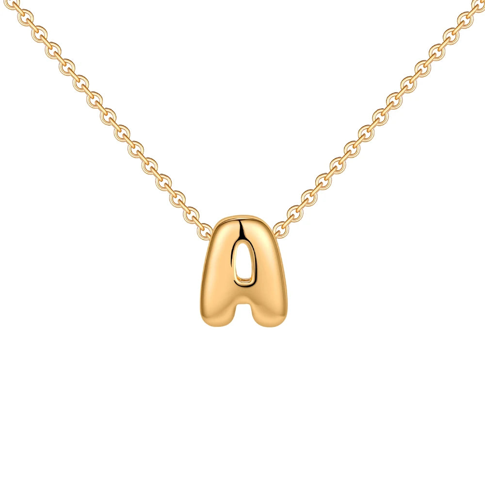 Poppy Pendant Initial Necklace