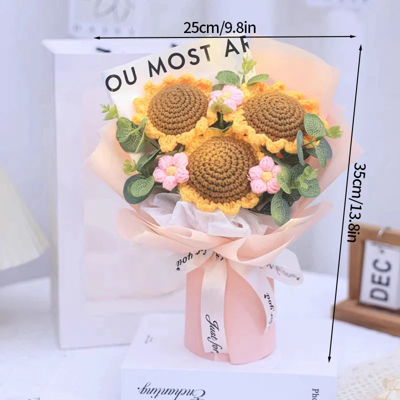 Knitted Sunflower Bouquet