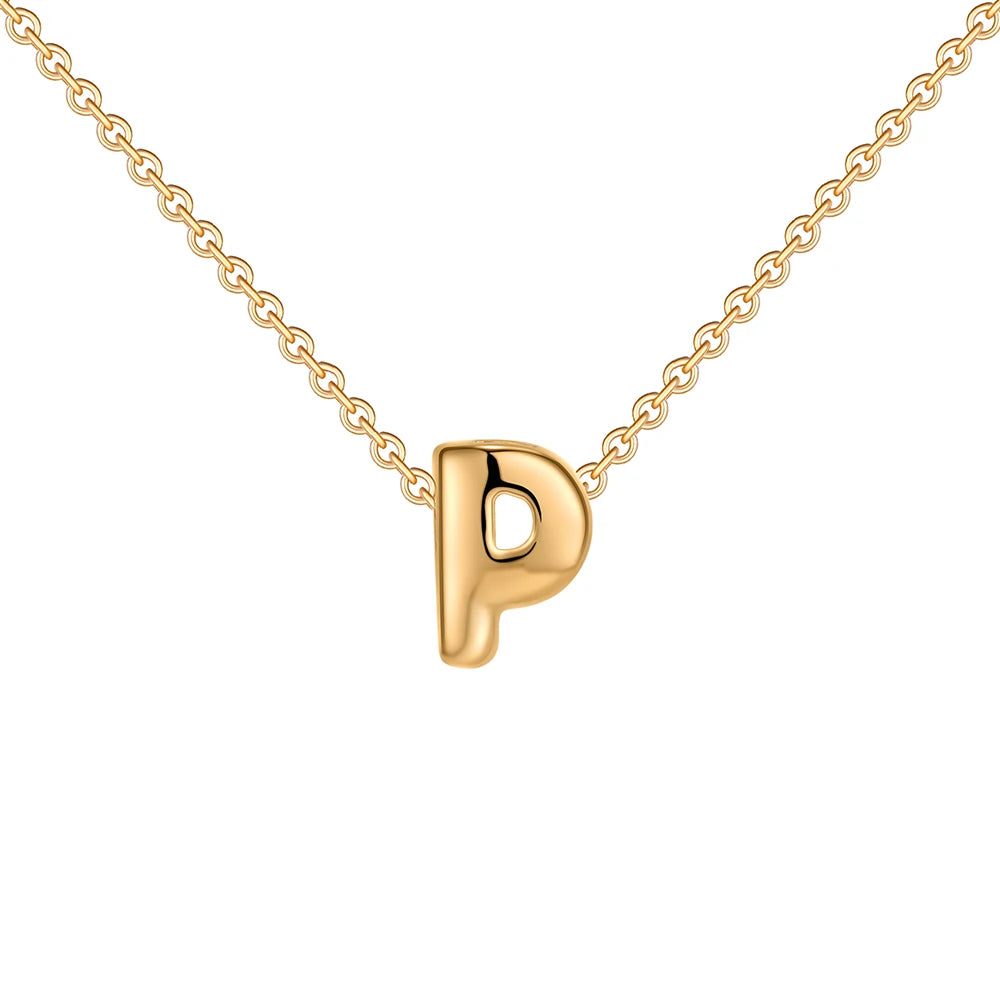 Poppy Pendant Initial Necklace