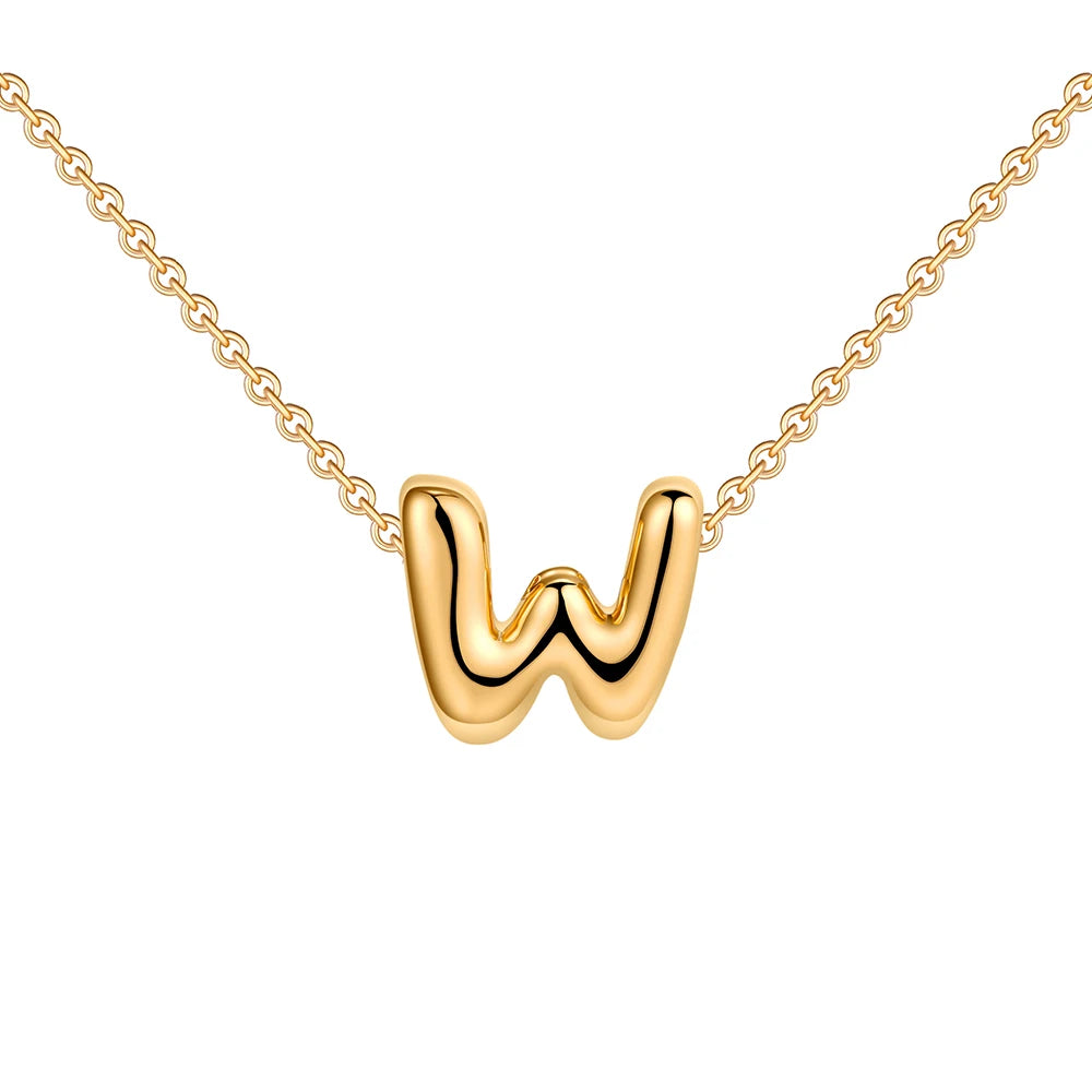 Poppy Pendant Initial Necklace