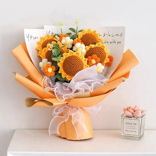 Knitted Sunflower Bouquet