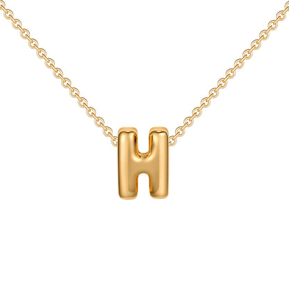Poppy Pendant Initial Necklace