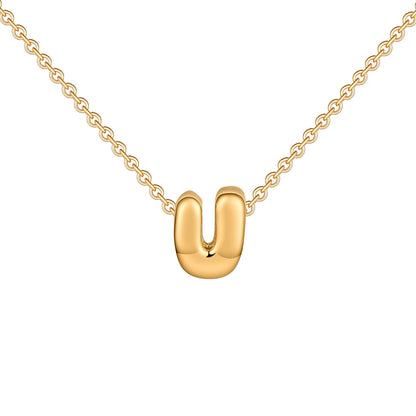 Poppy Pendant Initial Necklace