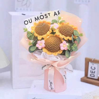 Knitted Sunflower Bouquet