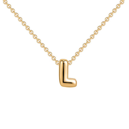 Poppy Pendant Initial Necklace