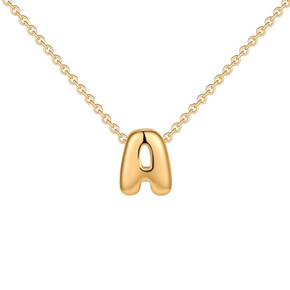 Poppy Pendant Initial Necklace
