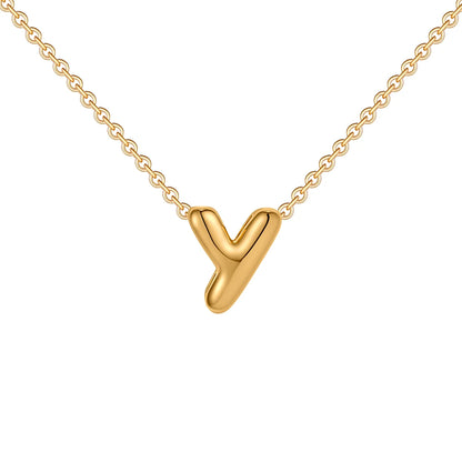 Poppy Pendant Initial Necklace
