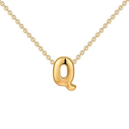 Poppy Pendant Initial Necklace